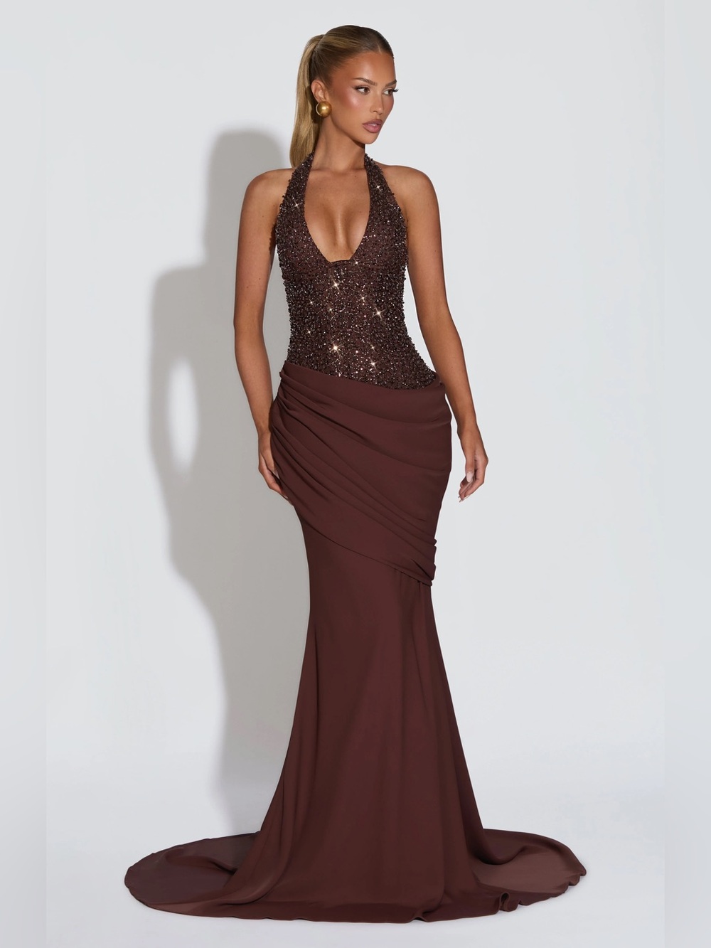 Babyboo TAYLOR GOWN - PLUM BROWN S